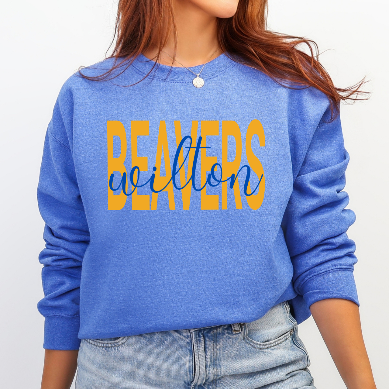 Wilton Beavers Script Overlay Crew