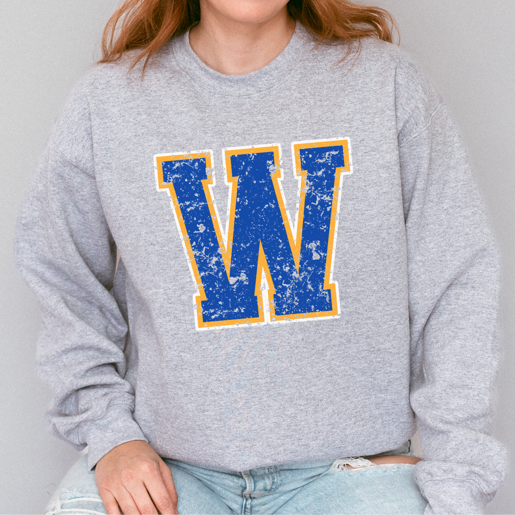 Wilton Block W Distressed Crew