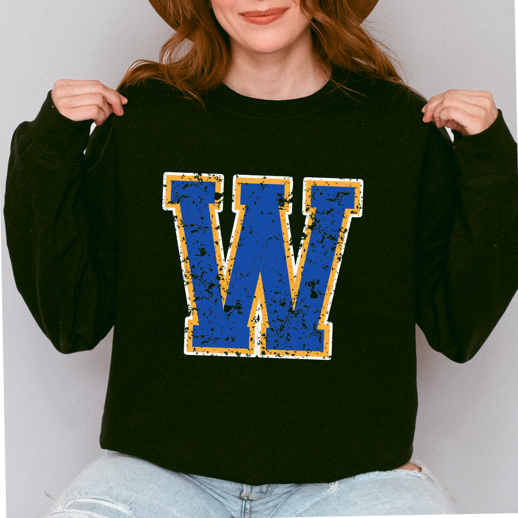 Wilton Block W Distressed Crew