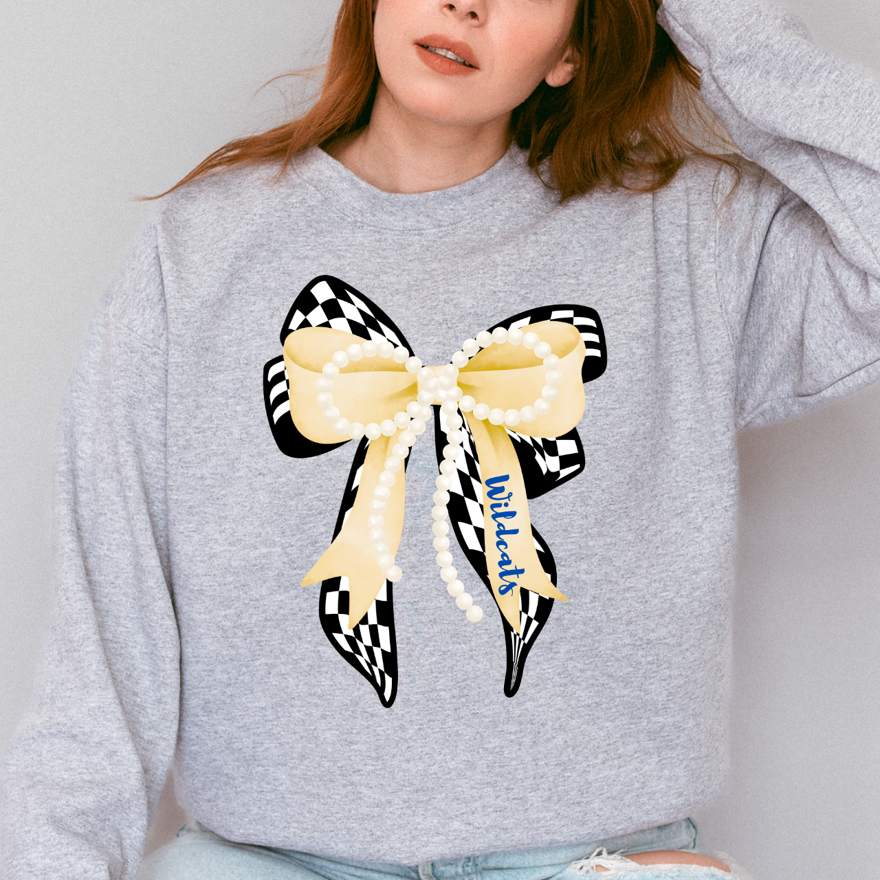 Durant Wildcats Bow Crewneck