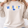 Durant Wildcats Color Block Mascot Crew