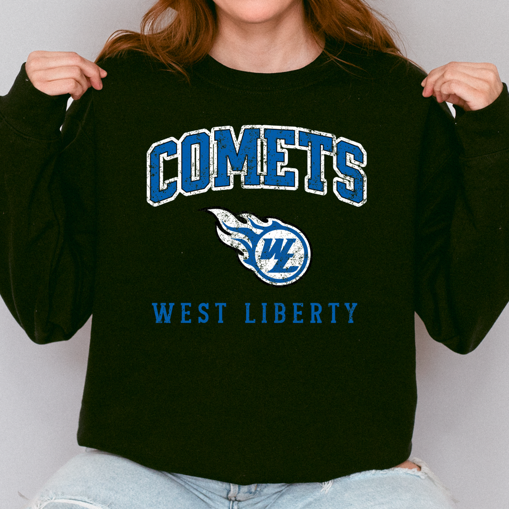 West Liberty Comets Vintage Mascot Crewneck
