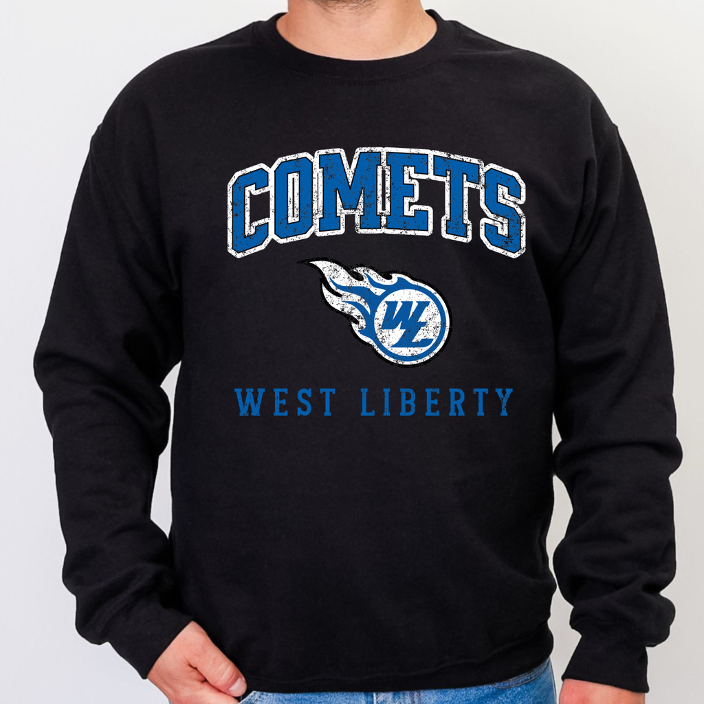 West Liberty Comets Vintage Mascot Crewneck