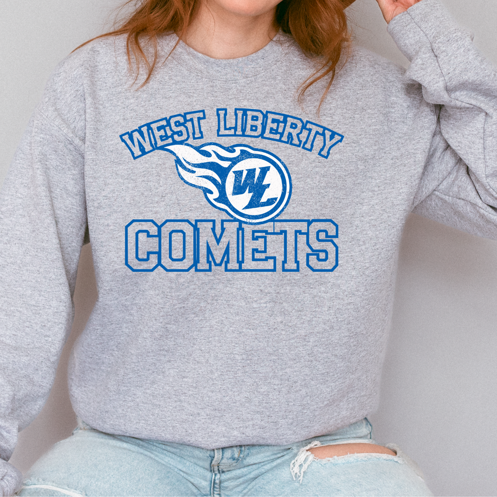 West Liberty Comets Mascot Arch Crewneck