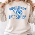 West Liberty Comets Mascot Arch Crewneck