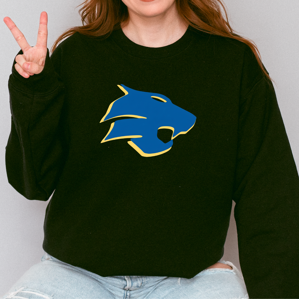 Durant Wildcats Classic Mascot Crewneck