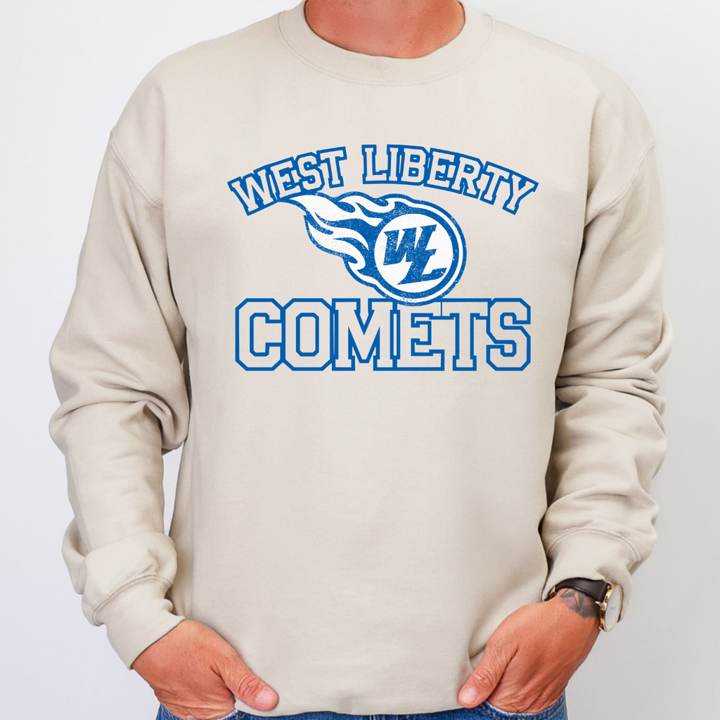 West Liberty Comets Mascot Arch Crewneck