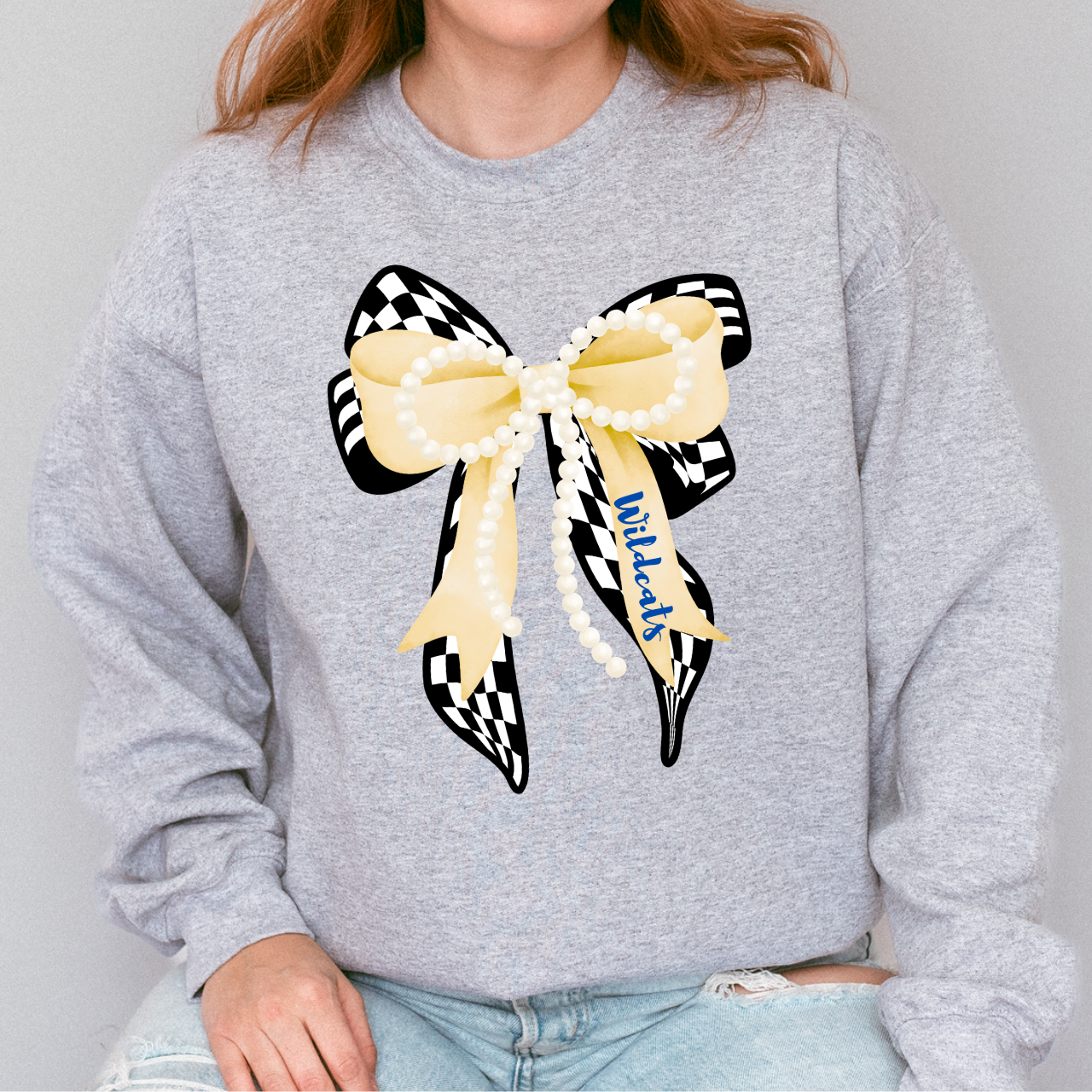 Durant Wildcats Bow Crewneck