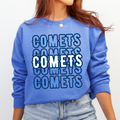 West Liberty Comets Stacked Crewneck