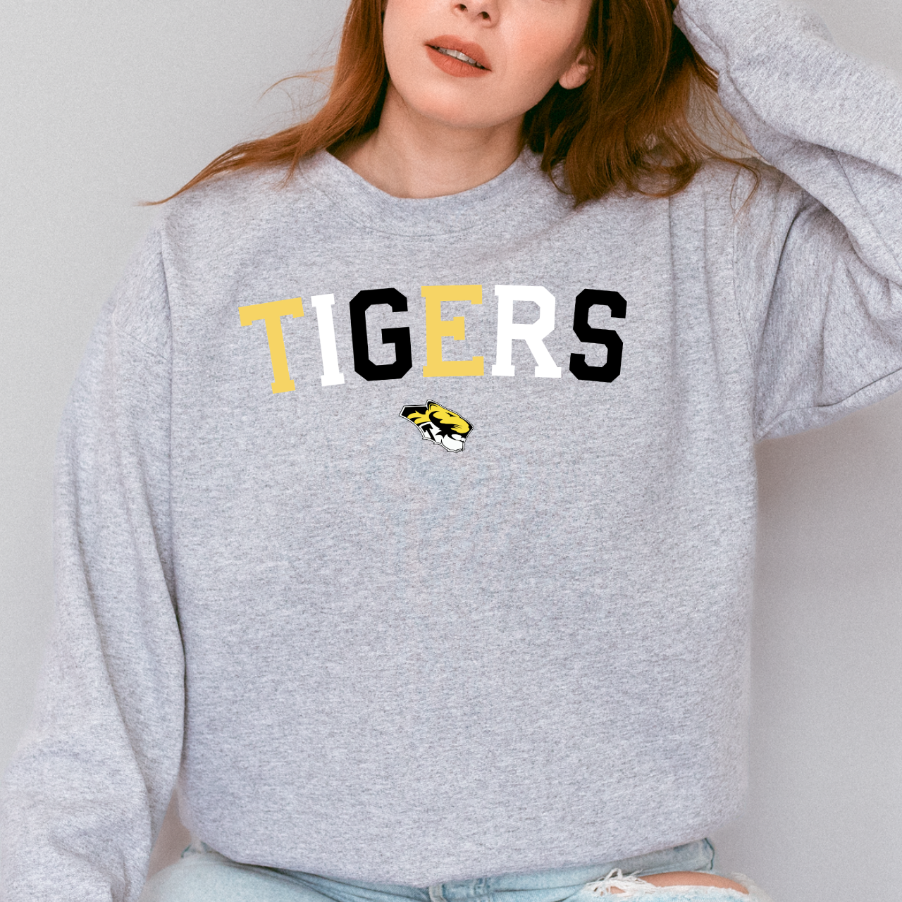 Tigers Color Block Crewneck