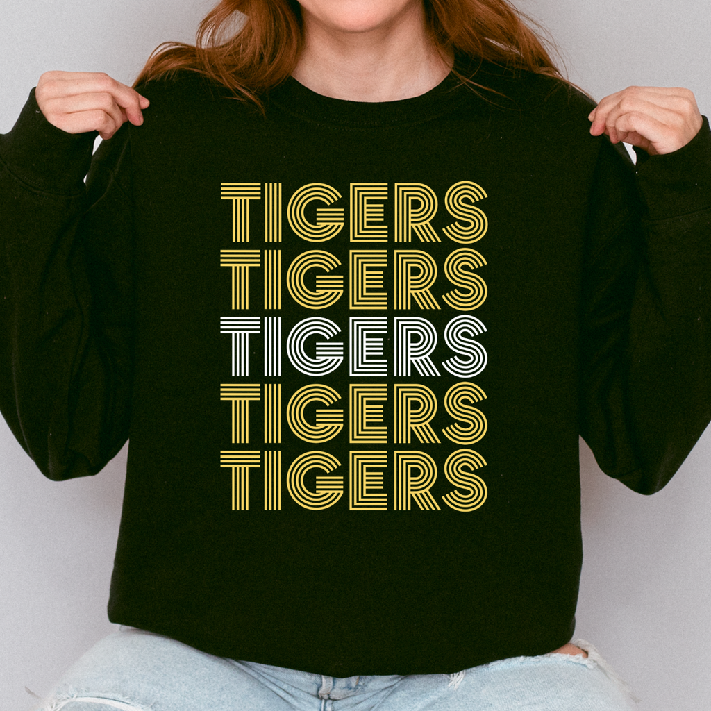 Tigers Retro Stack Crewneck