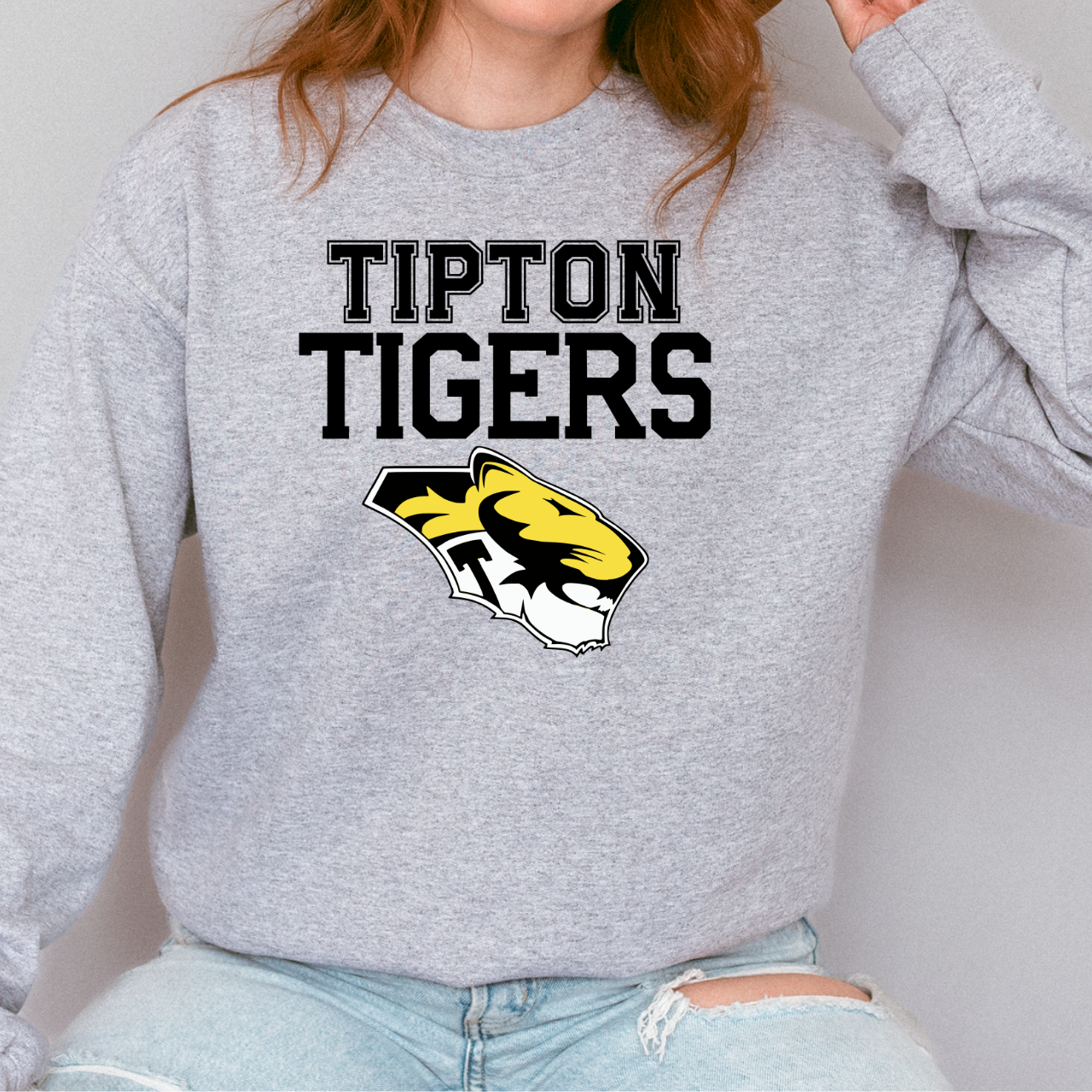 Tipton Tigers Varsity Logo Crewneck