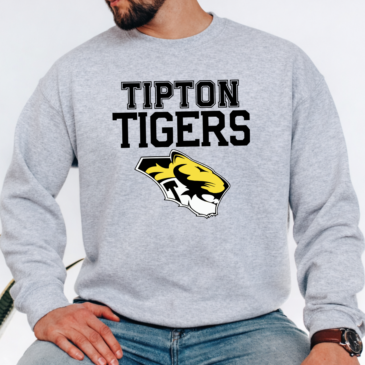 Tipton Tigers Varsity Logo Crewneck