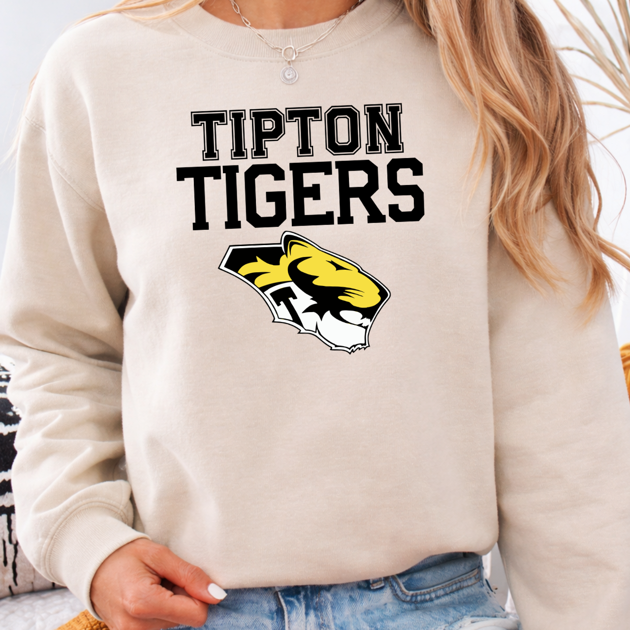 Tipton Tigers Varsity Logo Crewneck