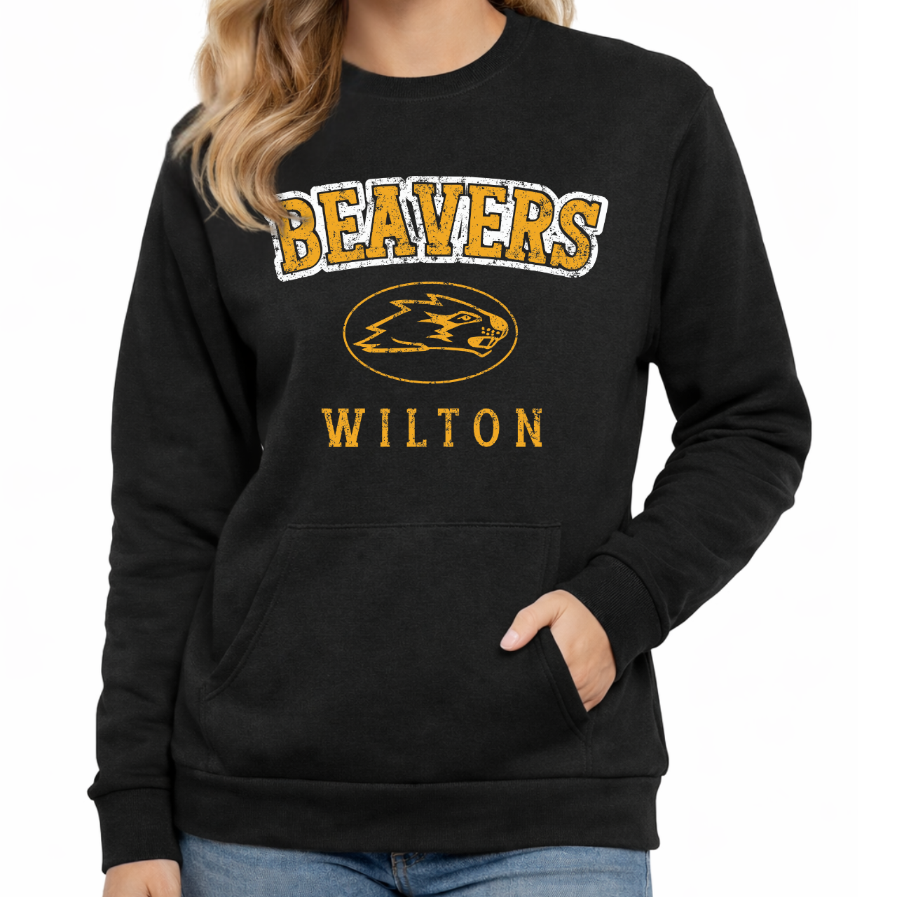 Wilton Beavers Vintage Pocket Crew