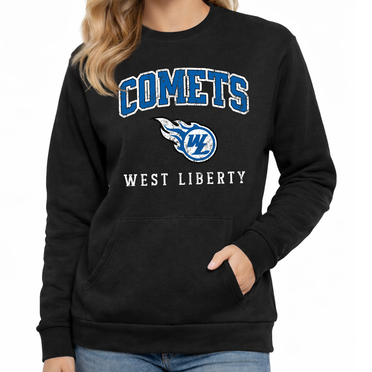 West Liberty Comets Vintage Logo Crewneck