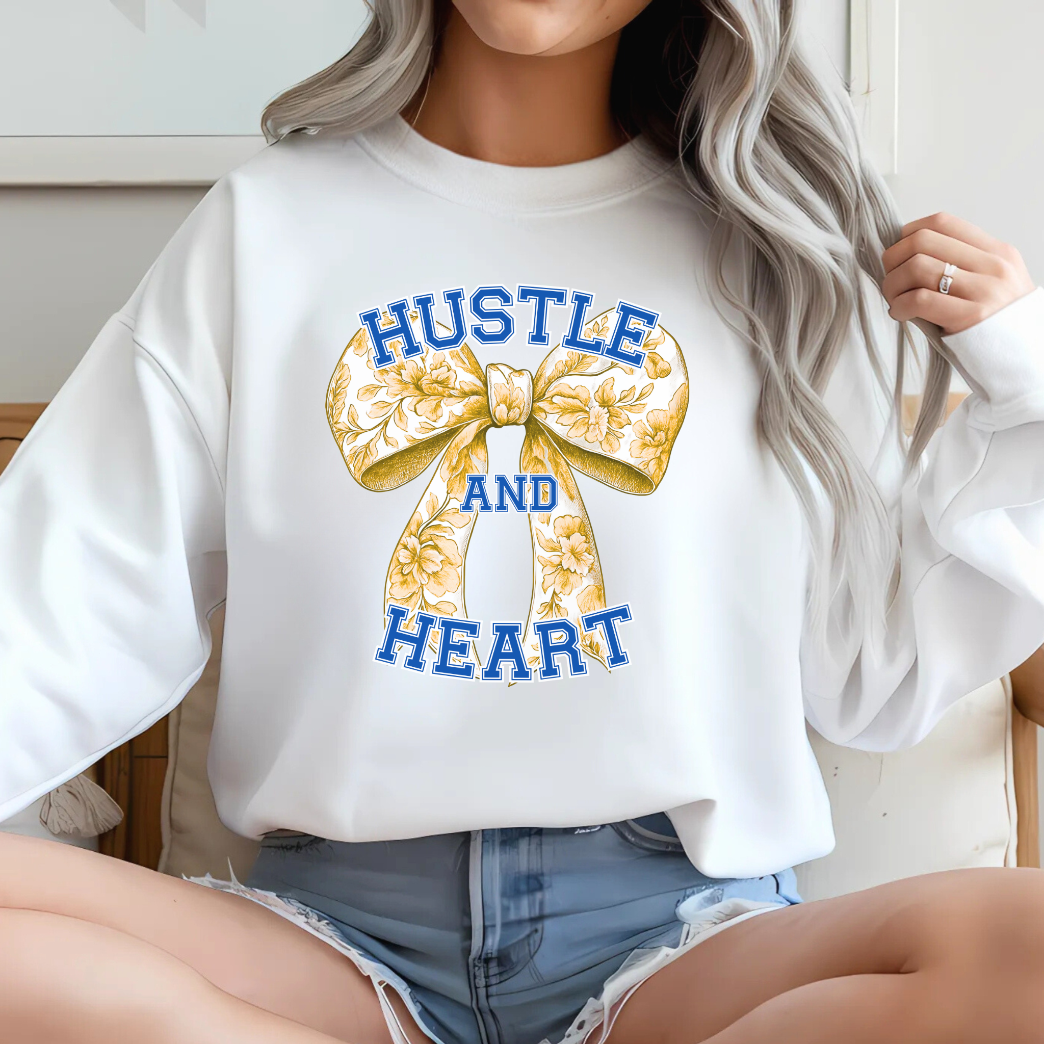 Wilton Beavers Hustle and Heart Crewneck