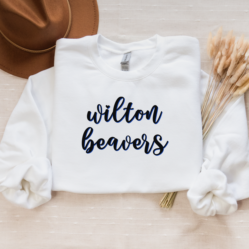 Wilton Beavers Classic Script Crewneck