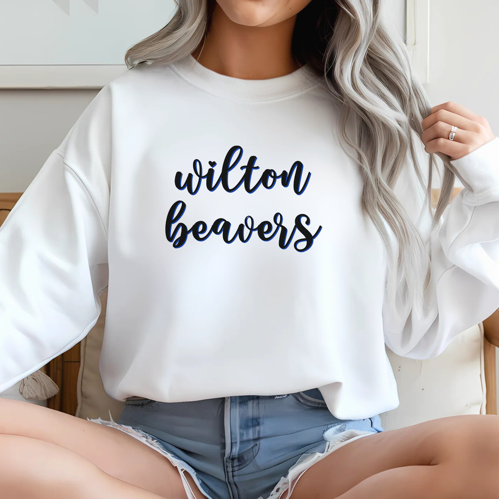 Wilton Beavers Classic Script Crewneck