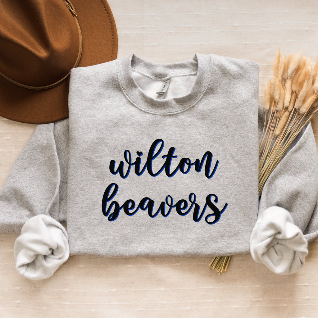Wilton Beavers Classic Script Crewneck