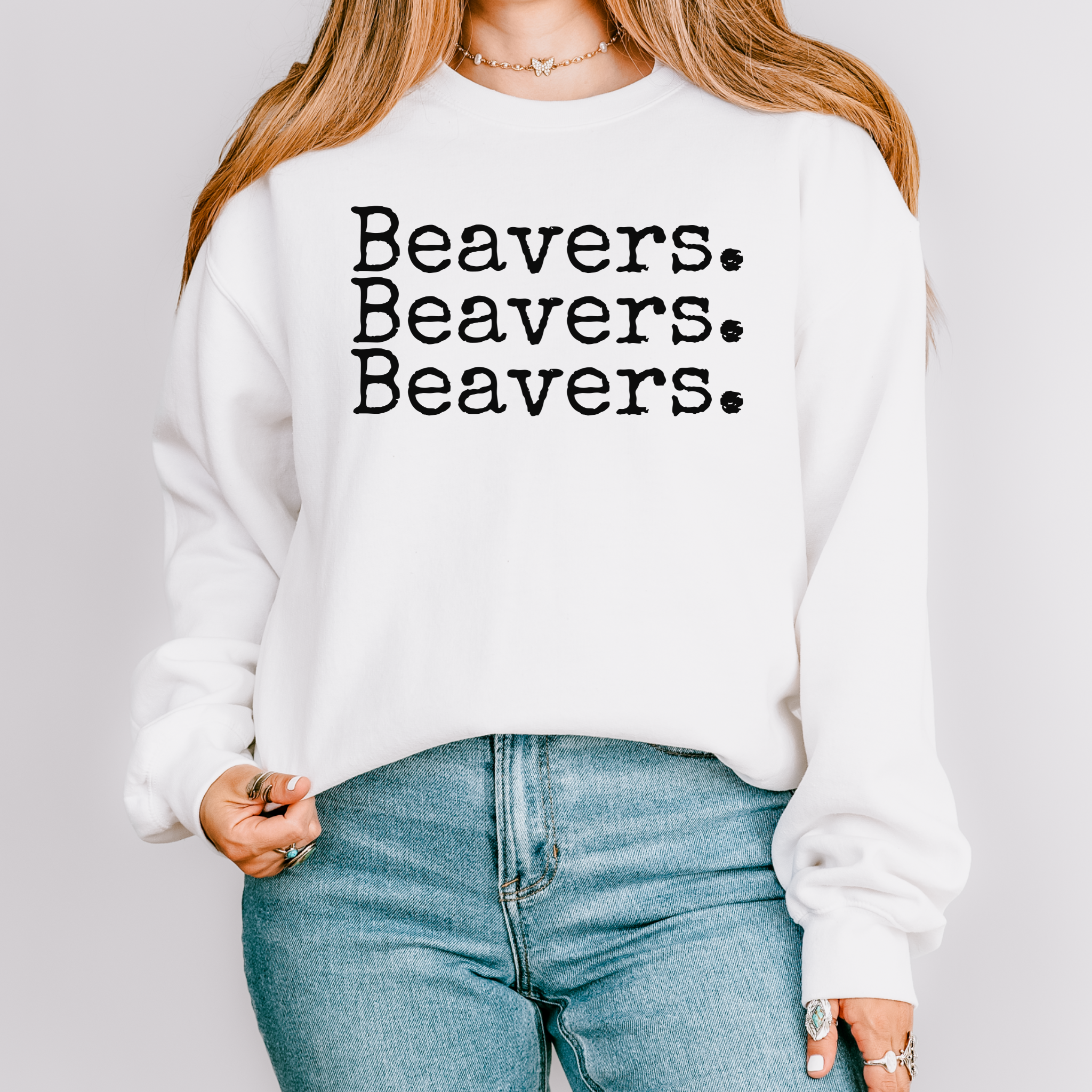 Beavers Triple Stacked Crewneck