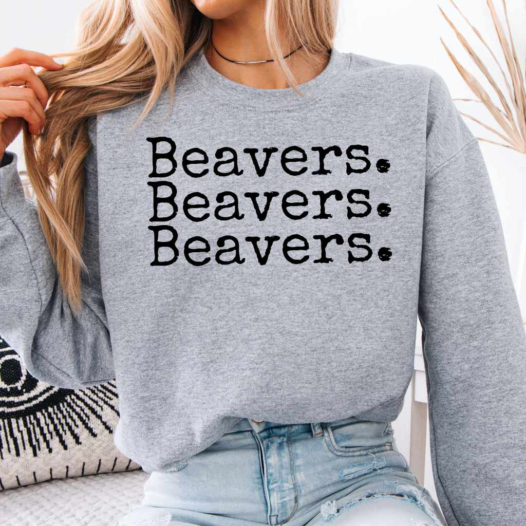 Beavers Triple Stacked Crewneck