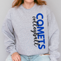 West Liberty Comets Side Print Volleyball Crewneck