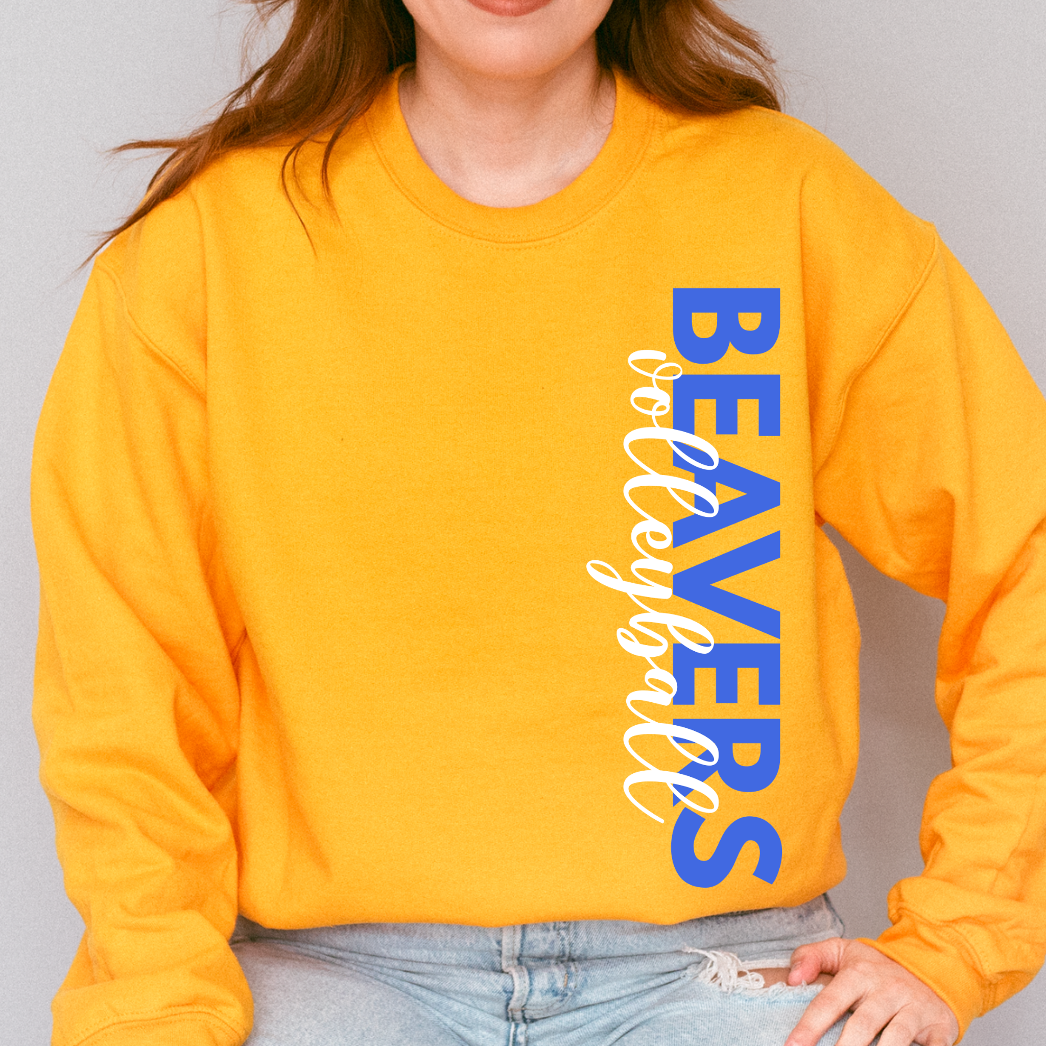 Wilton Beavers Volleyball Side Print Crewneck