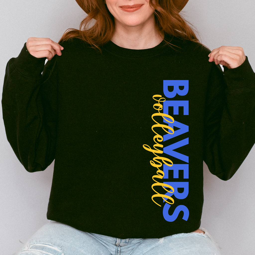Wilton Beavers Volleyball Side Print Crewneck