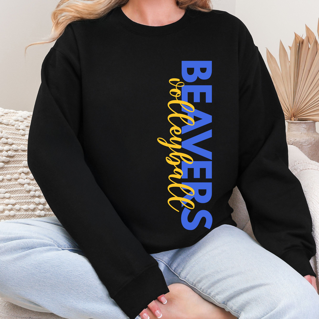 Wilton Beavers Volleyball Side Print Crewneck