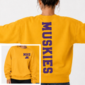Muscatine Muskies BIG BACK Team and School Crewneck