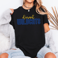 Person wearing a black t-shirt with 'Durant Wildcats' text
