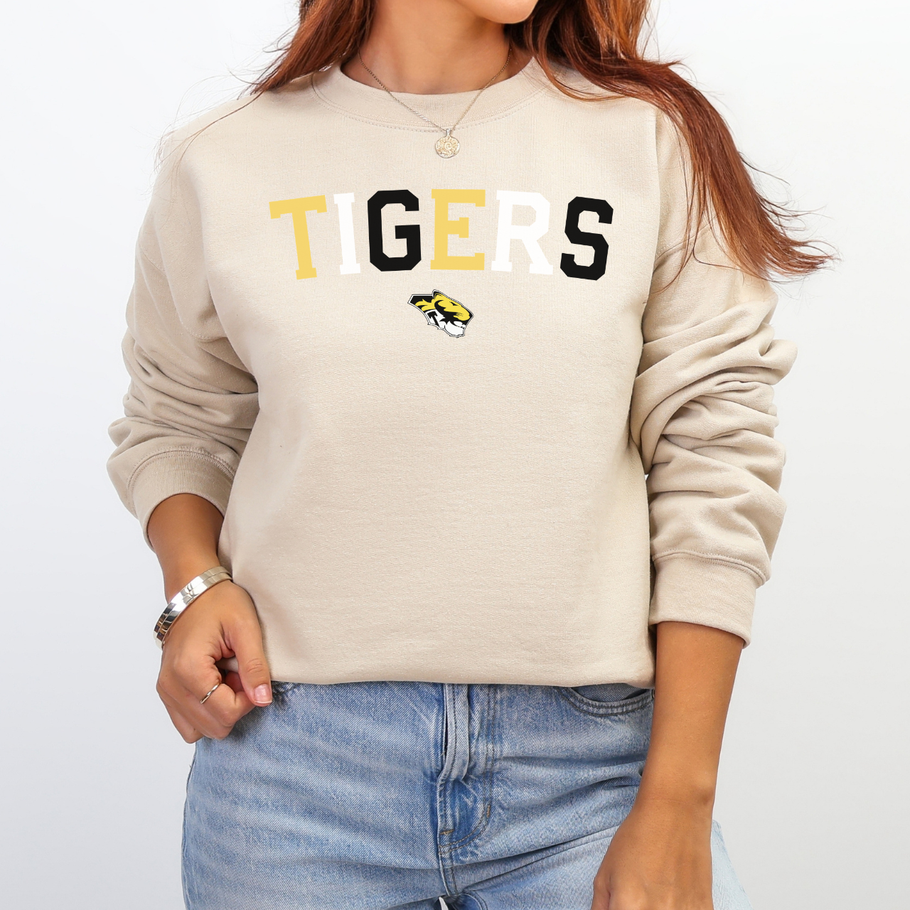 Tigers Color Block Crewneck