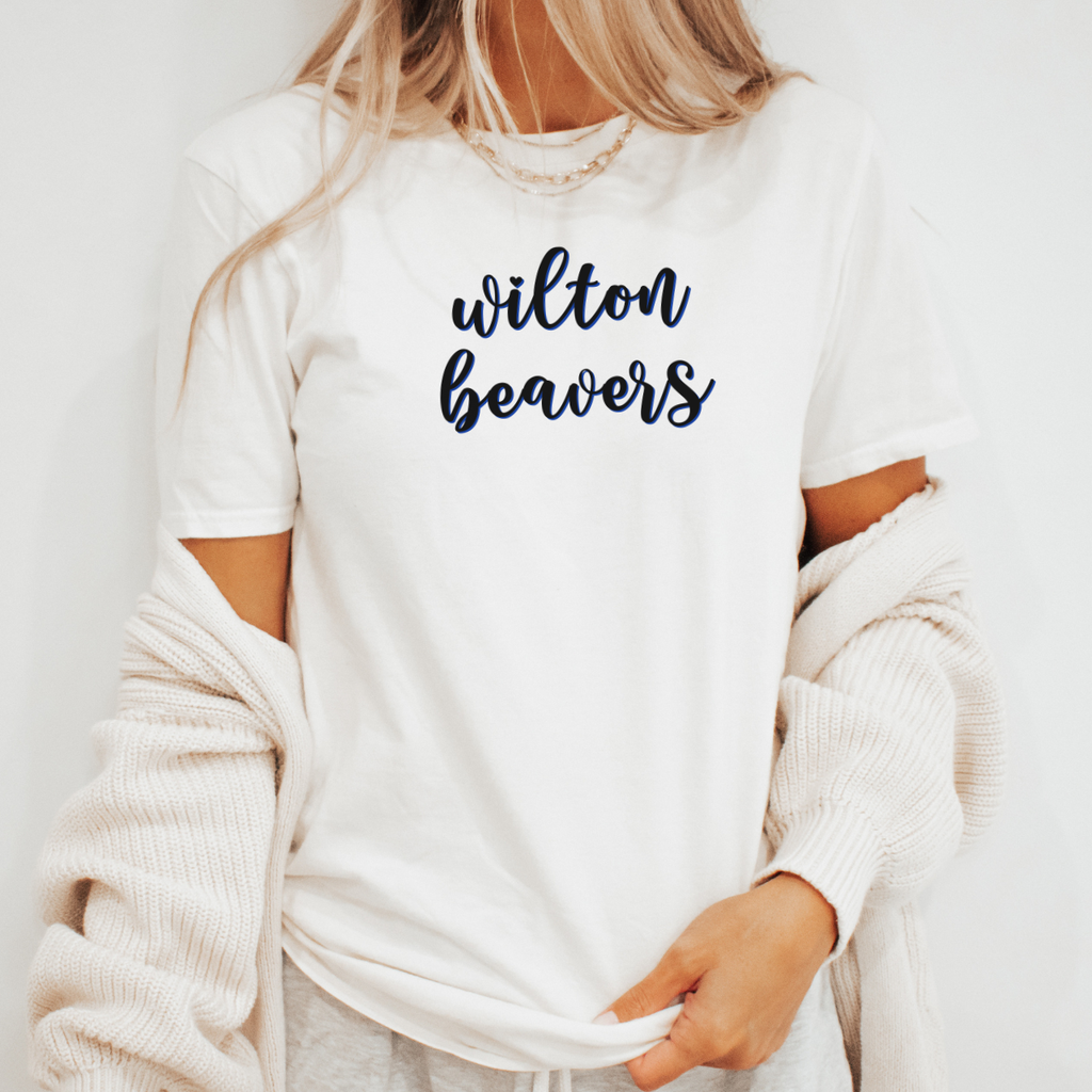 Wilton Beavers Cursive Tee