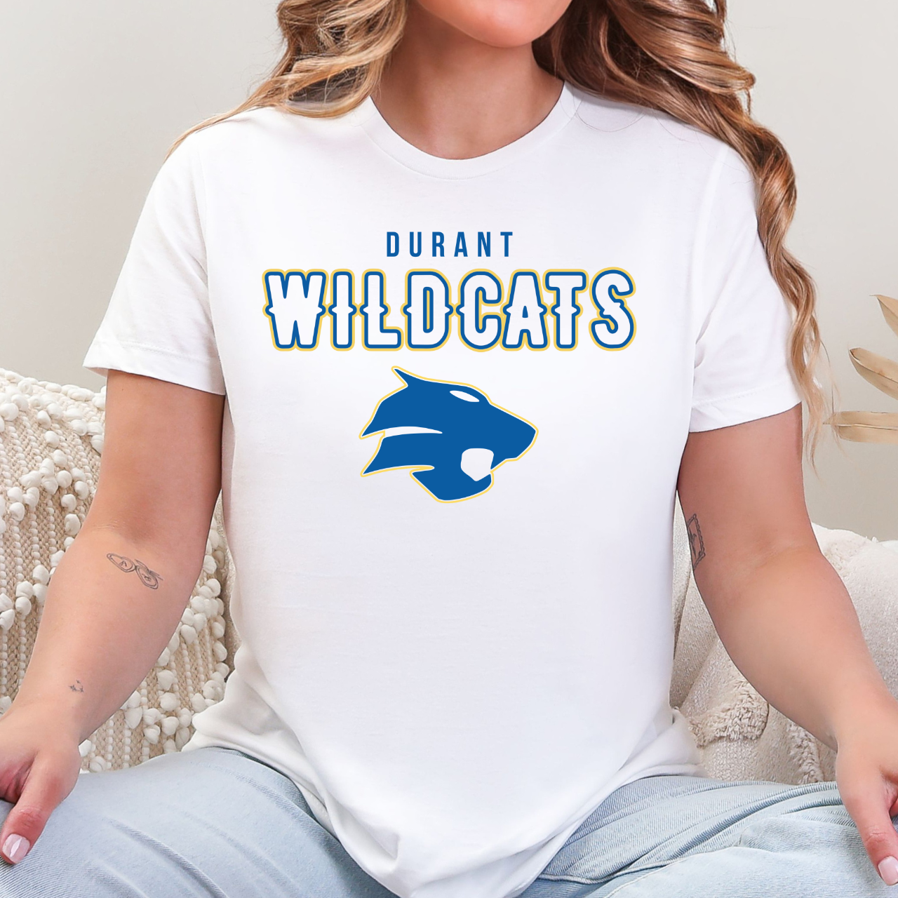 Classic Durant Wildcats Mascot Tee