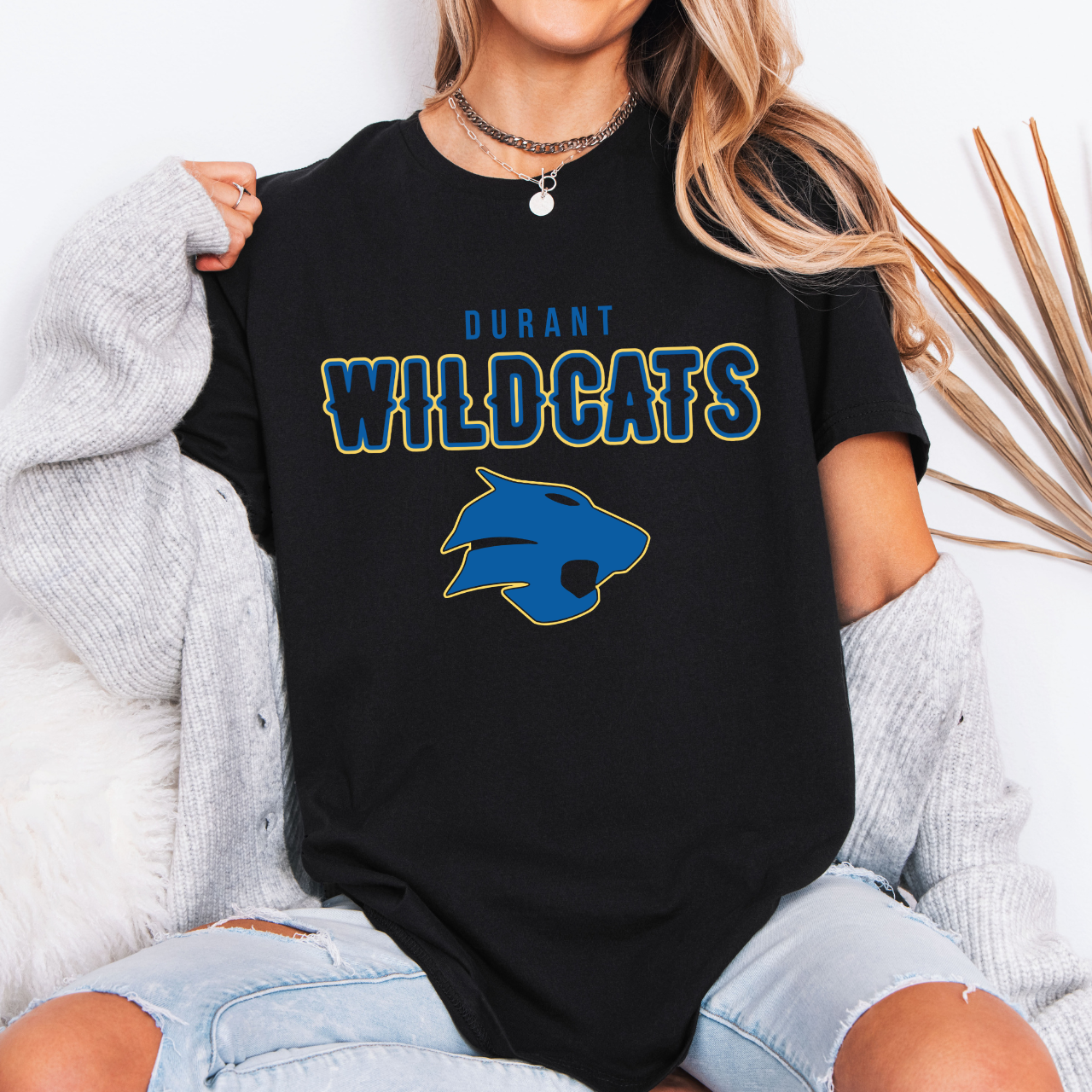 Classic Durant Wildcats Mascot Tee