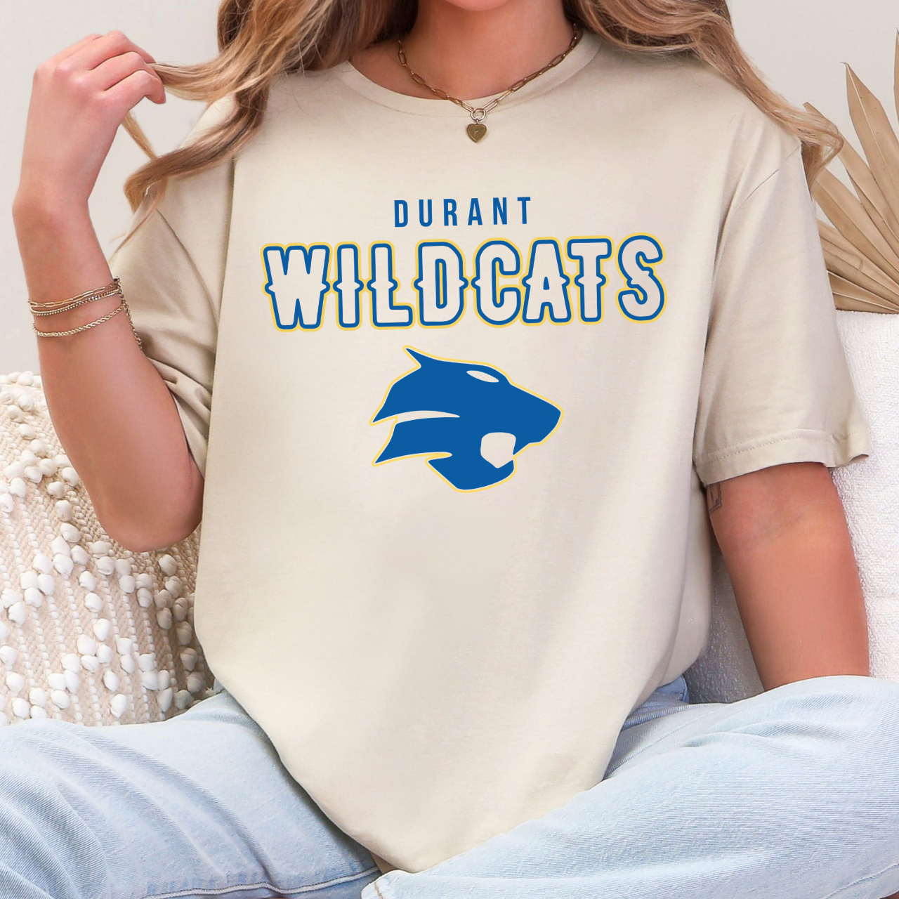 Classic Durant Wildcats Mascot Tee