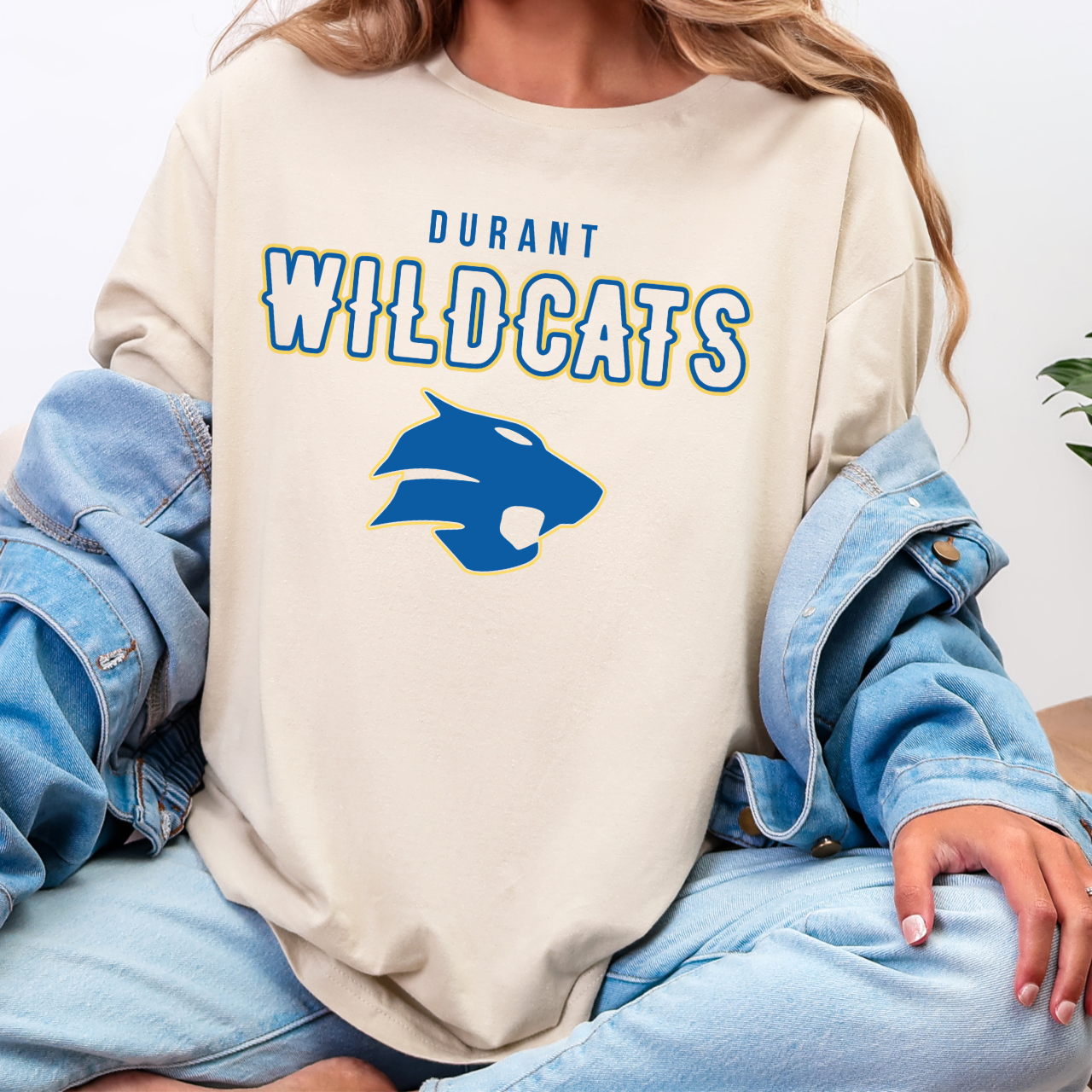 Classic Durant Wildcats Mascot Tee