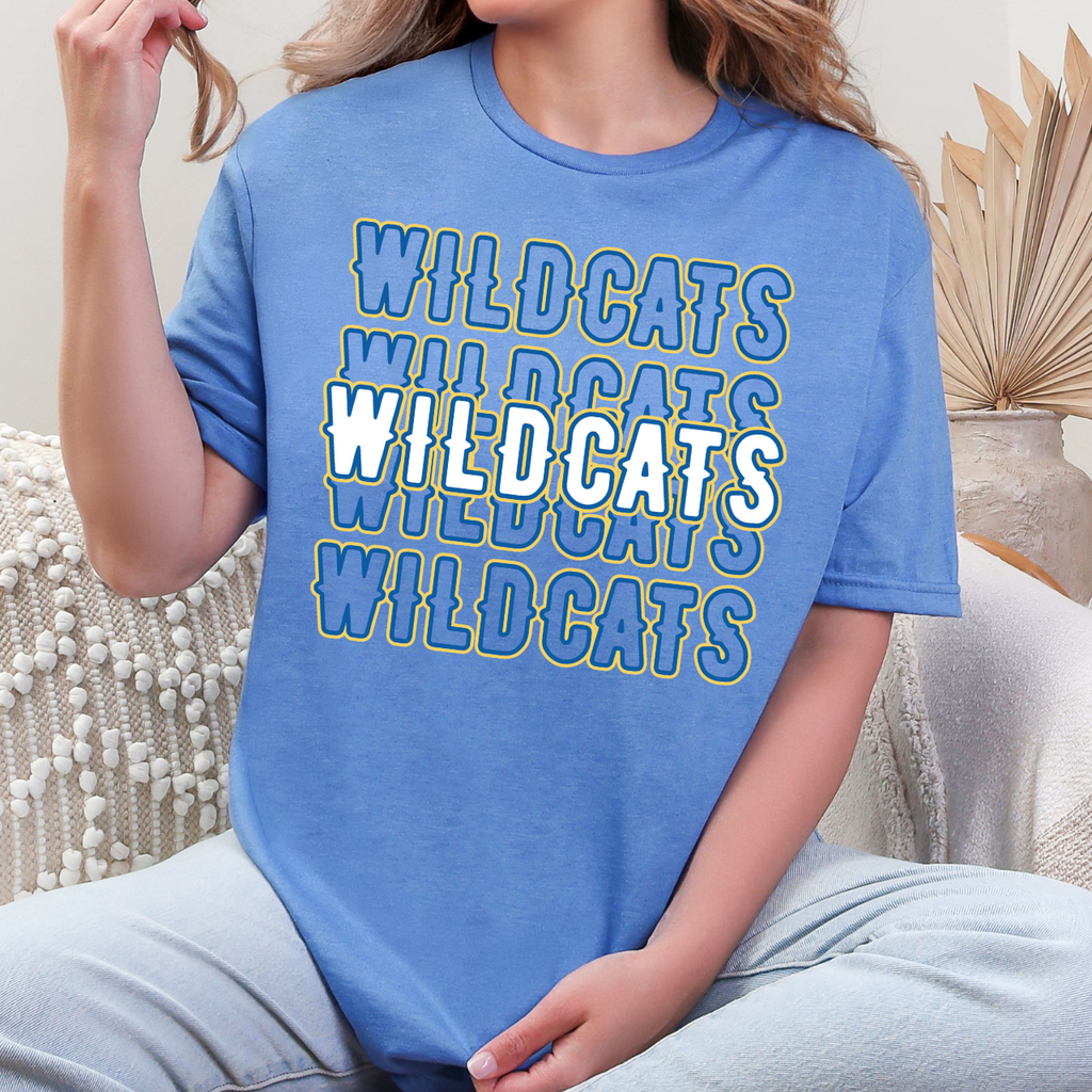 Durant Wildcats Stacked Graphic T Shirt