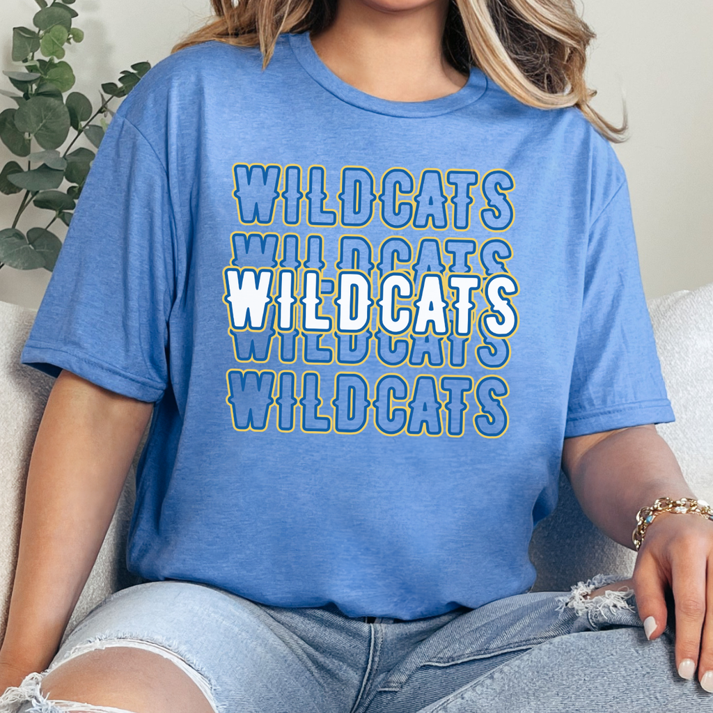 Durant Wildcats Stacked Graphic T Shirt