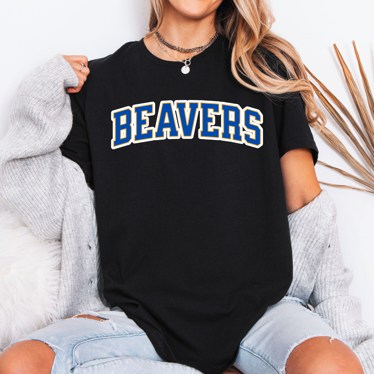 Wilton Beavers Varsity Arch Adult Tee