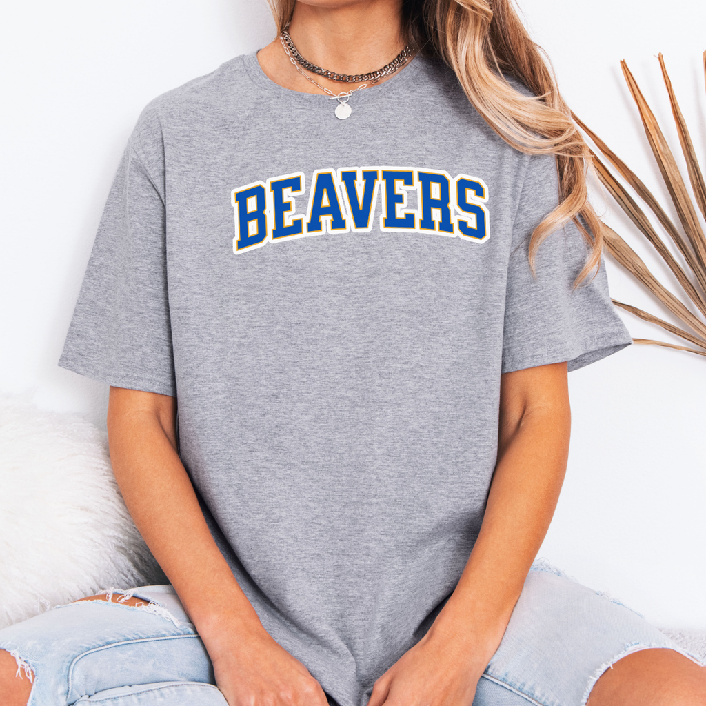 Wilton Beavers Varsity Arch Adult Tee