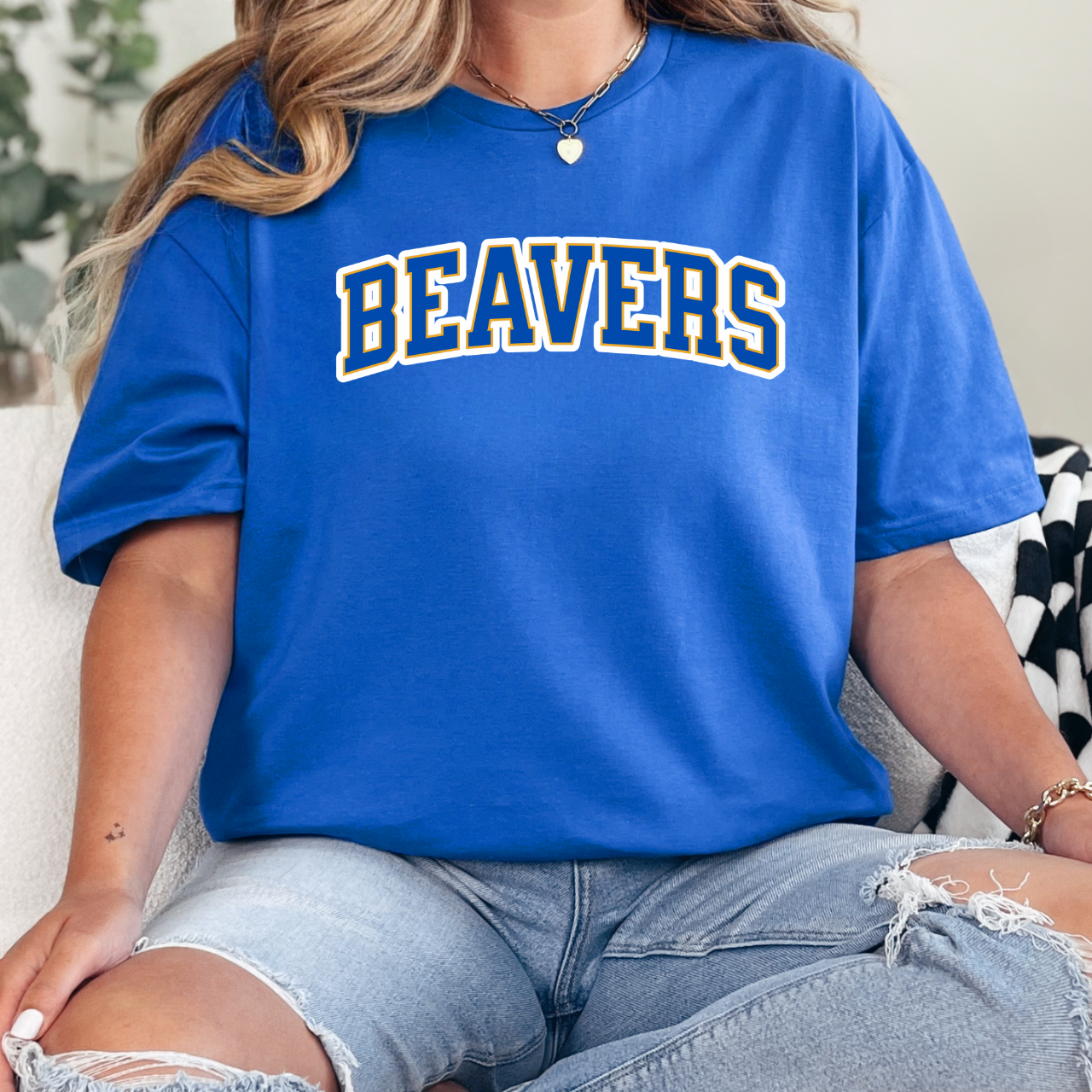 Wilton Beavers Varsity Arch Adult Tee