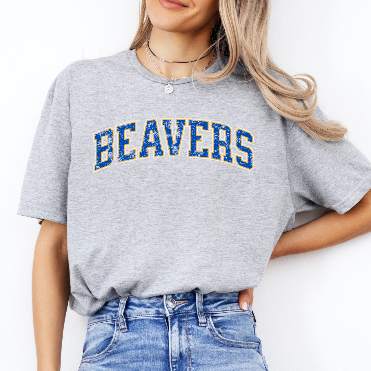Wilton Beavers Vintage Varsity Adult Tee