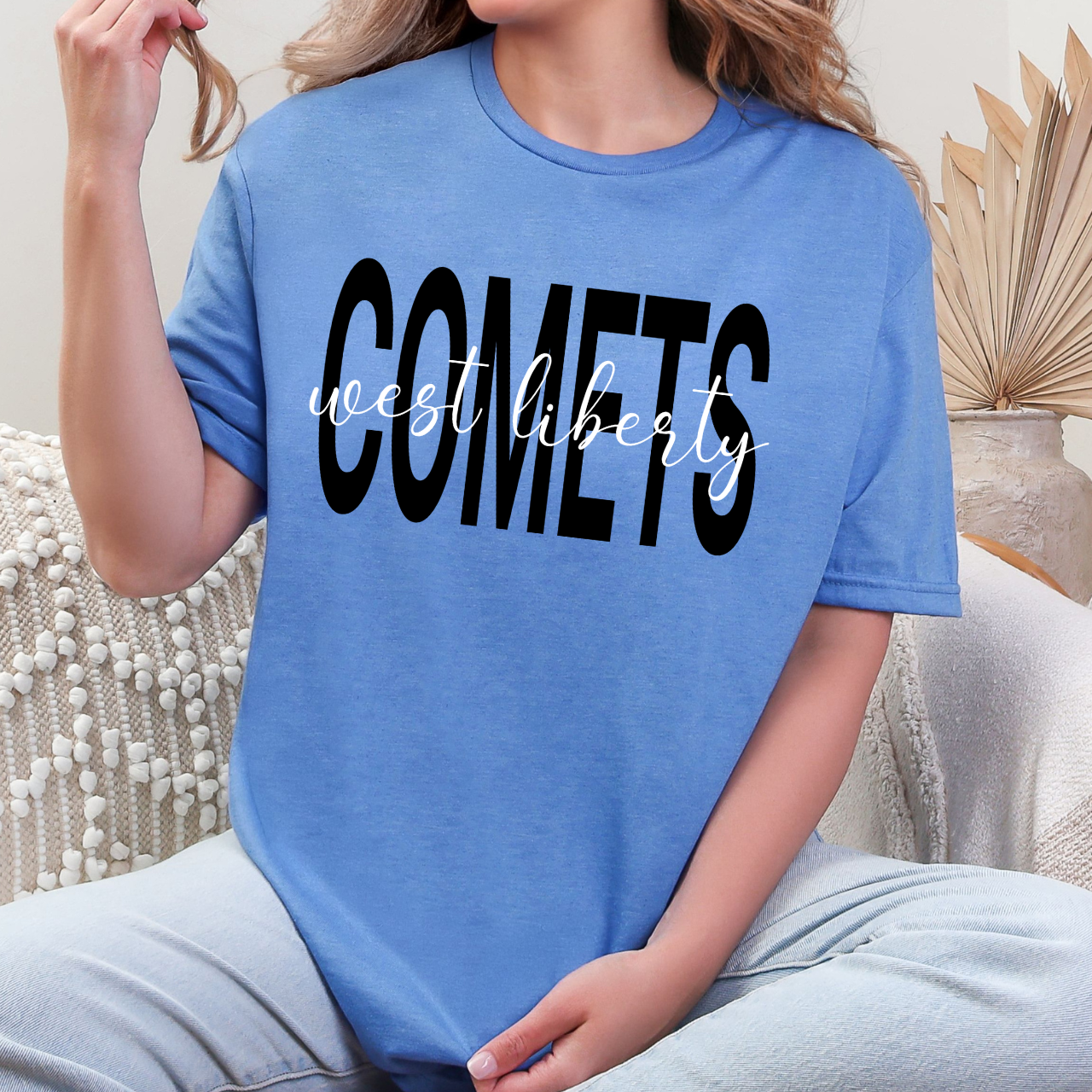 West Liberty Comets Script Overlay Tee