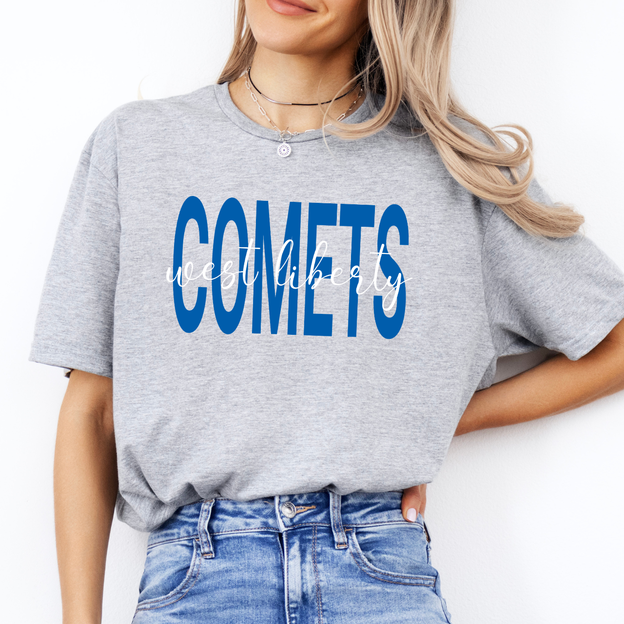 West Liberty Comets Script Overlay Tee