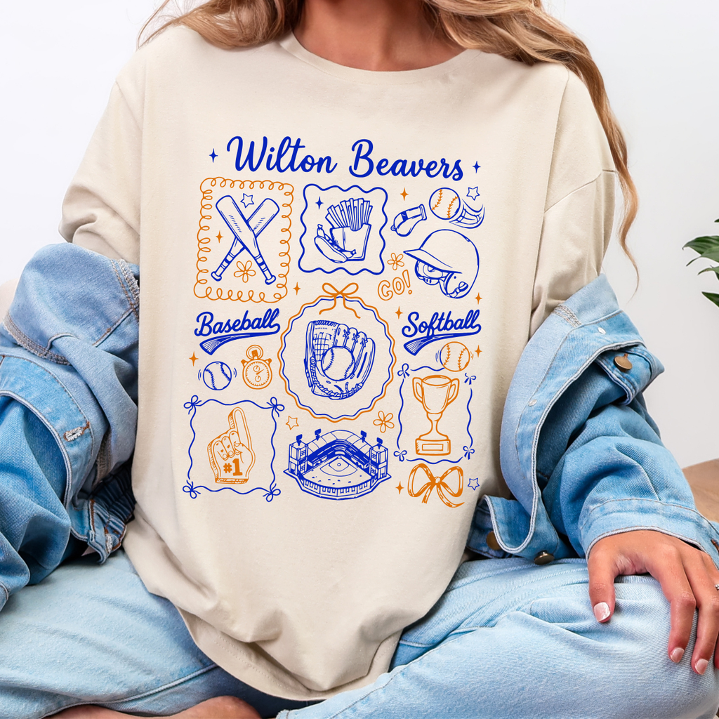 Wilton Beavers Baseball Softball Tee