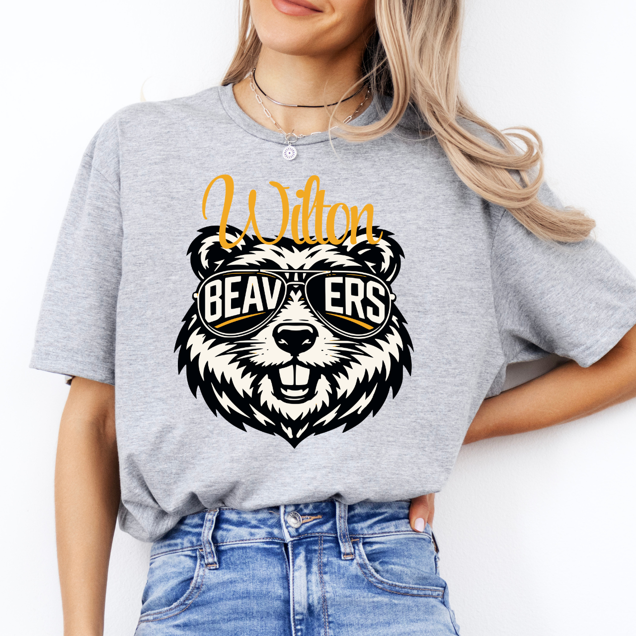 Wilton Beaver Mascot Adult Tee