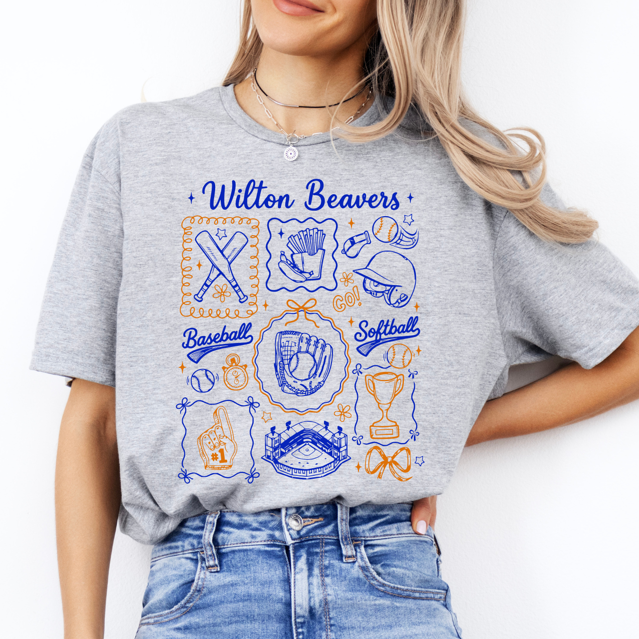 Wilton Beavers Baseball Softball Tee