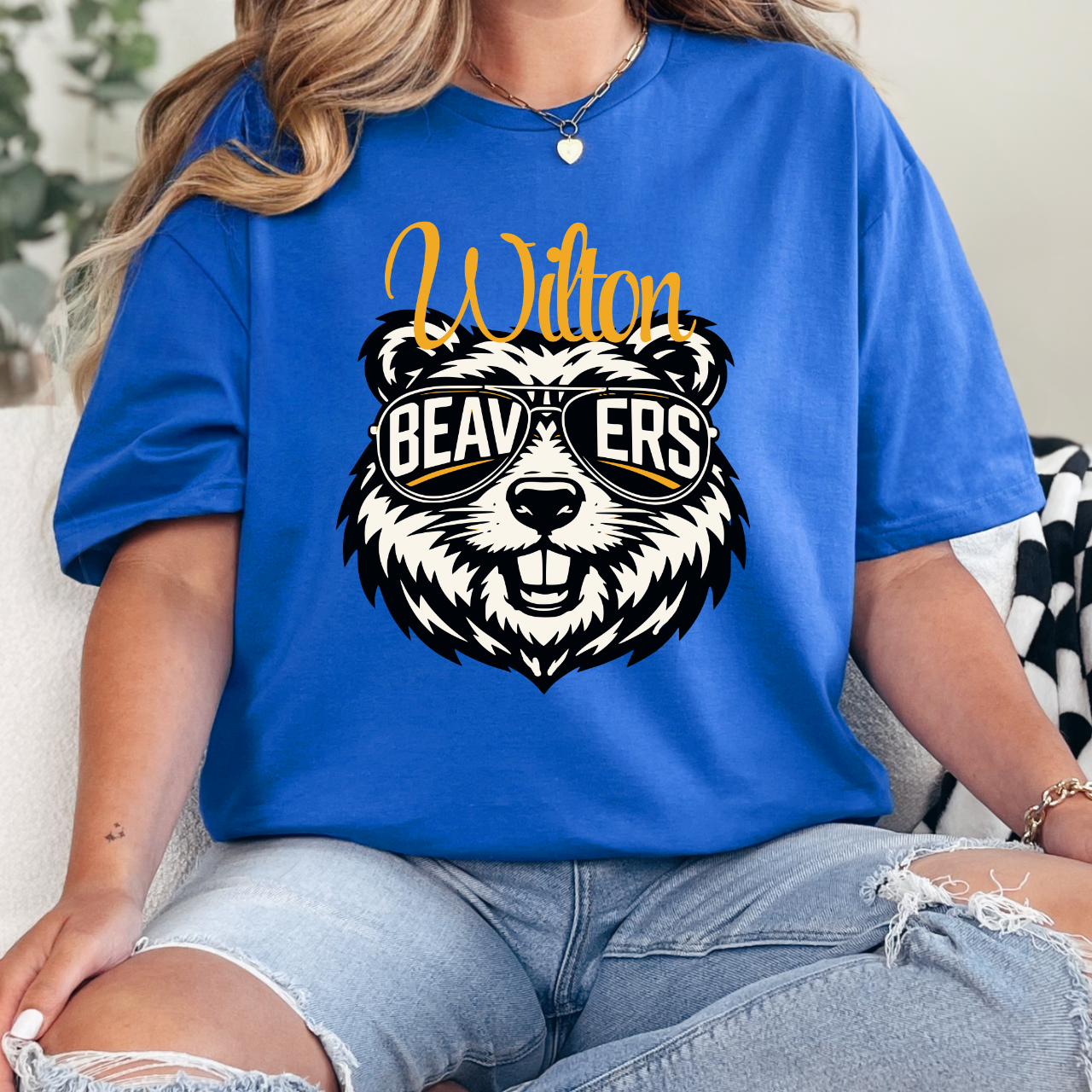 Wilton Beaver Mascot Adult Tee